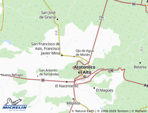 Mappa MICHELIN Ojo de Agua de Morán - ViaMichelin