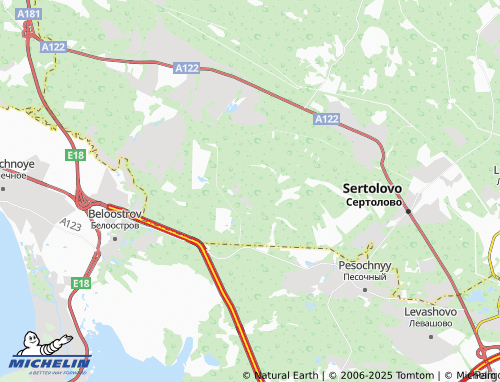 MICHELIN Severnaya Zhemchuzhina SNT map - ViaMichelin