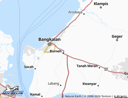 MICHELIN Tonjung map - ViaMichelin