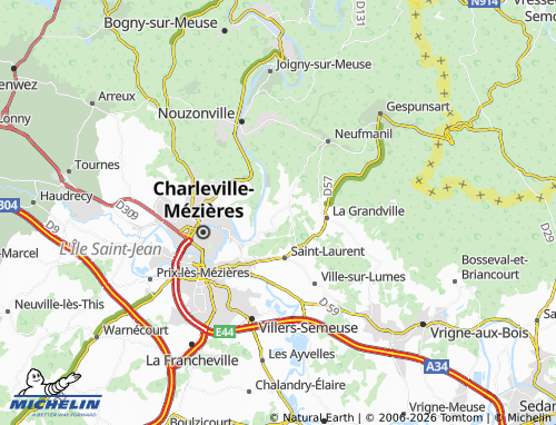 Mapa MICHELIN Aiglemont - ViaMichelin