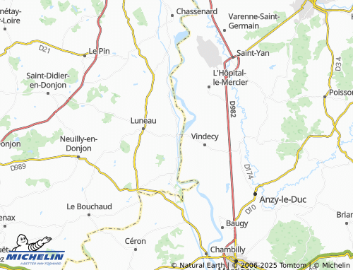 MICHELIN-Landkarte Bonnant - ViaMichelin