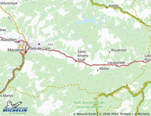 MICHELIN Saint-Amans-Valtoret map - ViaMichelin