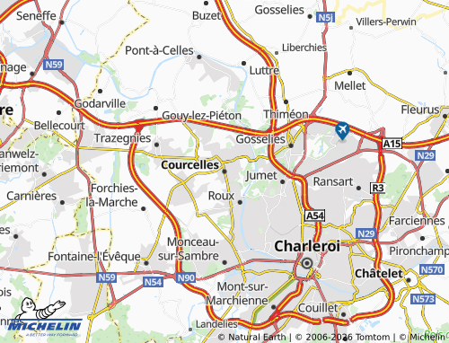 Mappa MICHELIN Courcelles - ViaMichelin