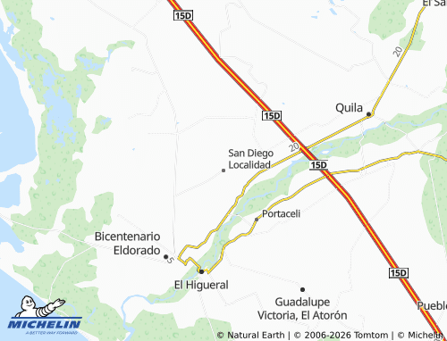 Mapa MICHELIN San Diego Localidad - ViaMichelin
