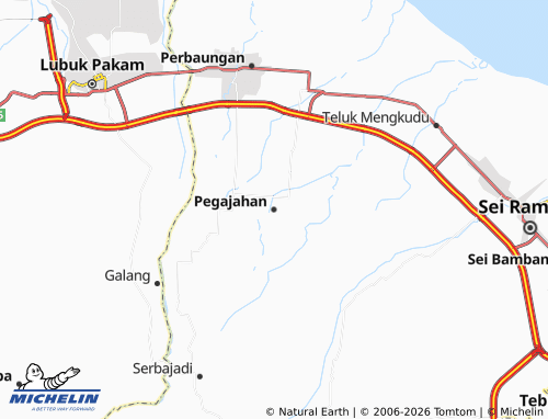 MICHELIN Pegajahan map - ViaMichelin