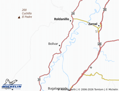 Carte MICHELIN Bolívar - ViaMichelin