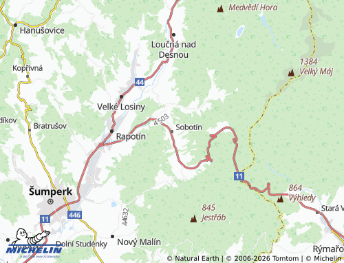 Mappa MICHELIN Sobotín - ViaMichelin