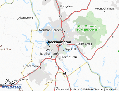 Mapa MICHELIN Rockhampton - ViaMichelin
