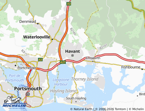 MICHELIN Havant map - ViaMichelin