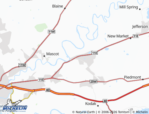 Mapa MICHELIN Strawberry Plains - ViaMichelin
