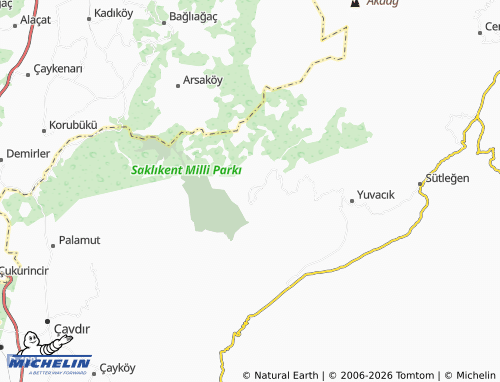 Mapa MICHELIN Yaylapalamut - ViaMichelin