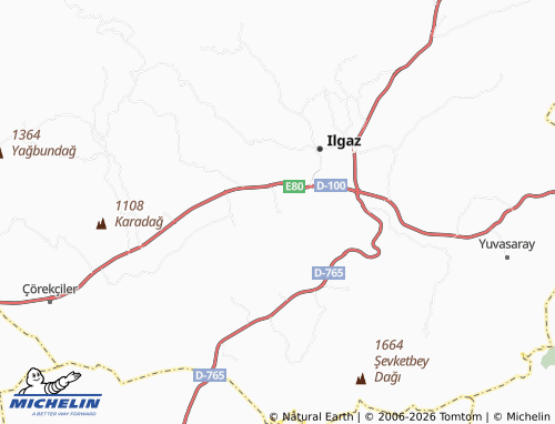MICHELIN Gaziler map - ViaMichelin