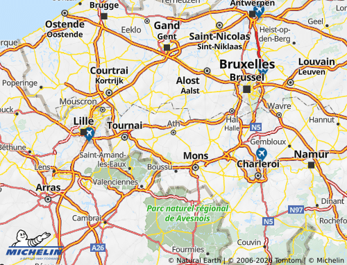 MICHELIN Ath map - ViaMichelin