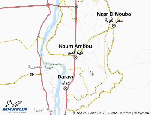 MICHELIN Kom Ombo map - ViaMichelin