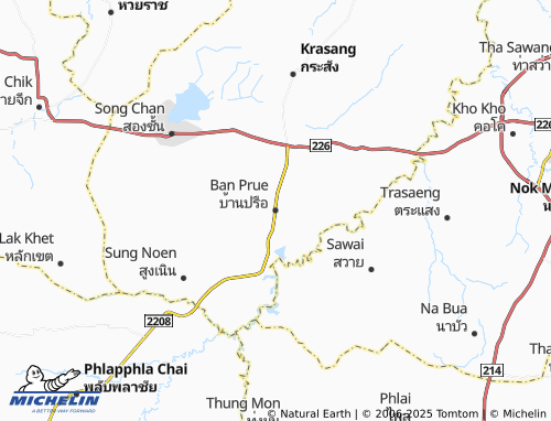 MICHELIN Ban Prue map - ViaMichelin