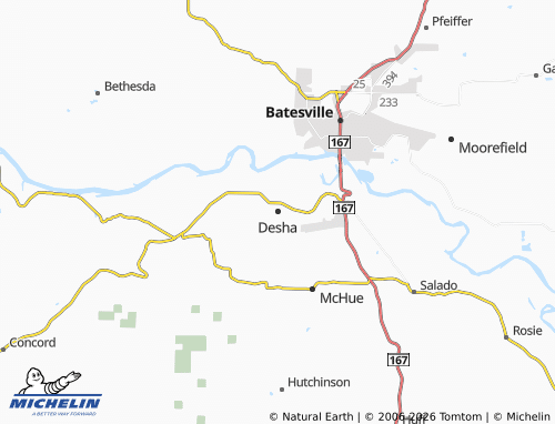 Carte MICHELIN Desha - ViaMichelin