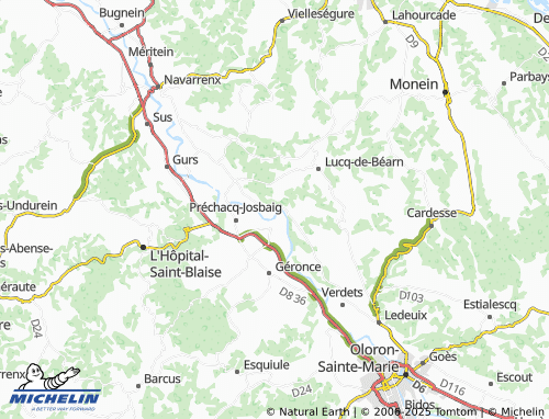 Carte MICHELIN Saucède - ViaMichelin