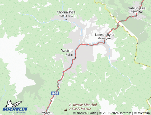 MICHELIN Yasinia map - ViaMichelin