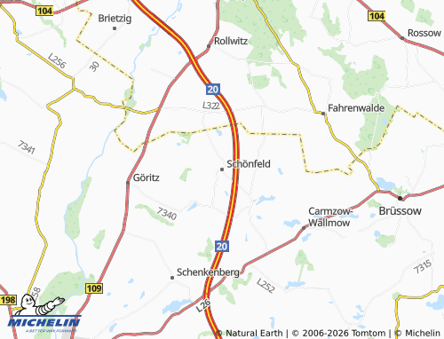MICHELIN Schönfeld map - ViaMichelin