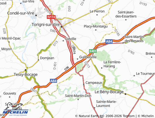 MICHELIN Guilberville map - ViaMichelin