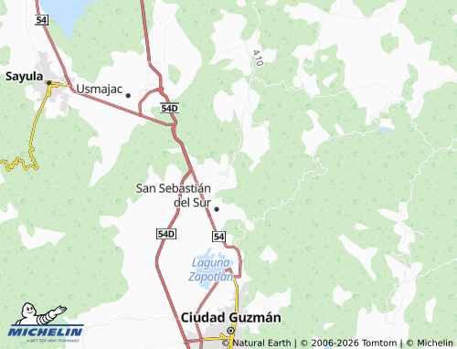 MICHELIN San Andrés Ixtlán map - ViaMichelin