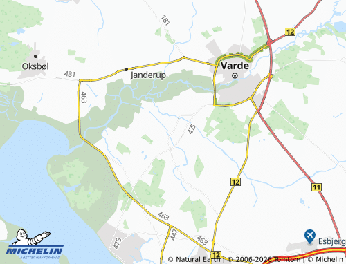 MICHELIN Alslev map - ViaMichelin