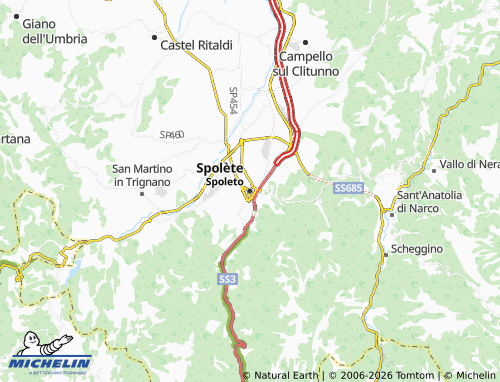 Mappa MICHELIN Spoleto - ViaMichelin