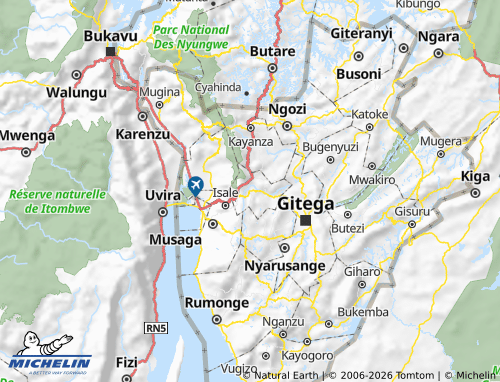 MICHELIN Muramvya map - ViaMichelin