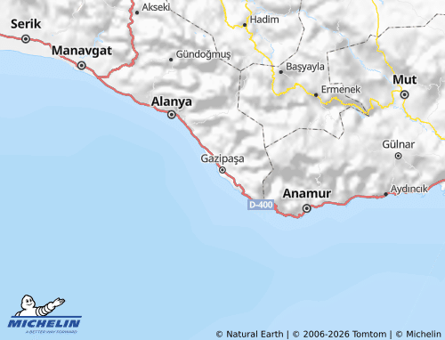 Mappa MICHELIN Gazipaşa - ViaMichelin