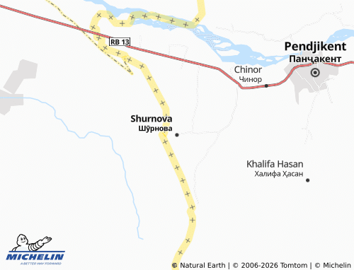 Mappa MICHELIN Shurnova - ViaMichelin