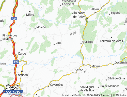 MICHELIN Nogueira map - ViaMichelin
