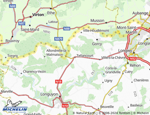 MICHELIN Tellancourt map ViaMichelin