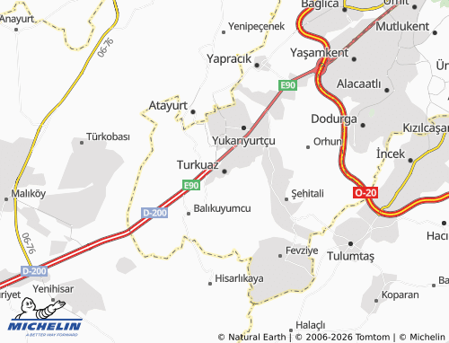 MICHELIN Turkuaz map - ViaMichelin