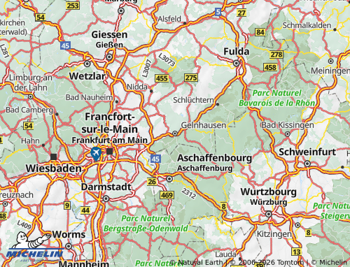 Mappa MICHELIN Main-Kinzig-Kreis - ViaMichelin