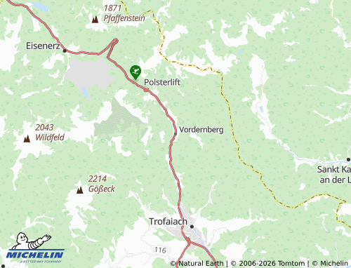 Carte MICHELIN Vordernberg - ViaMichelin