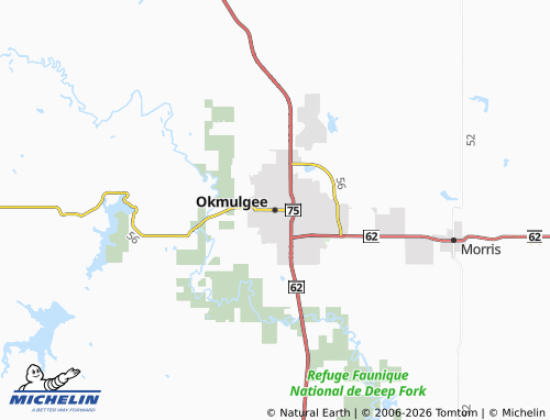 Mapa MICHELIN Okmulgee - ViaMichelin