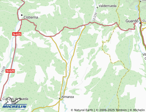 MICHELIN La Vega de Almanza map - ViaMichelin