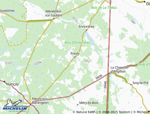 MICHELIN Presly map - ViaMichelin