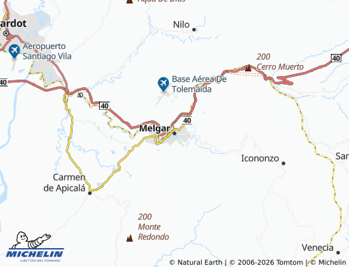 MICHELIN Melgar map - ViaMichelin
