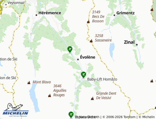 Mappa MICHELIN Évolène - ViaMichelin