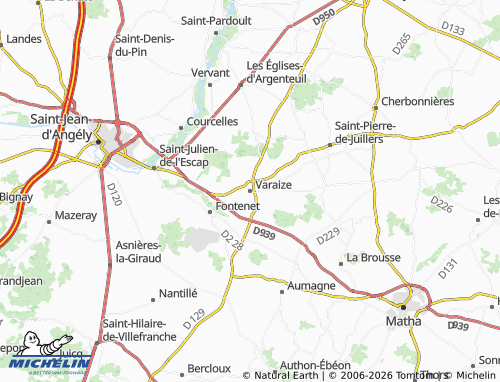 Mapa MICHELIN Varaize - ViaMichelin