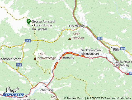 Carte MICHELIN Berndorf - ViaMichelin
