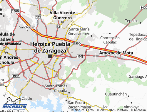 MICHELIN Plazas de Amalucan map - ViaMichelin