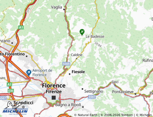 MICHELIN Caldine map - ViaMichelin