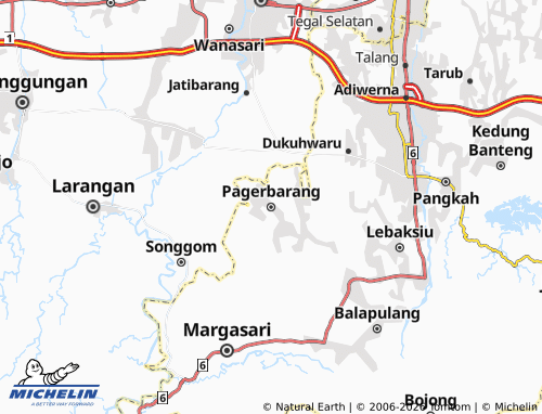 MICHELIN-Landkarte Pagerbarang - ViaMichelin