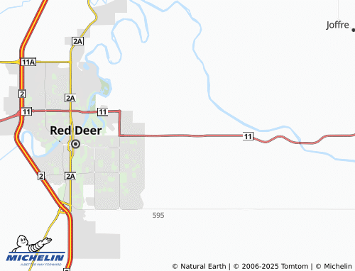 MICHELIN Red Deer County map - ViaMichelin