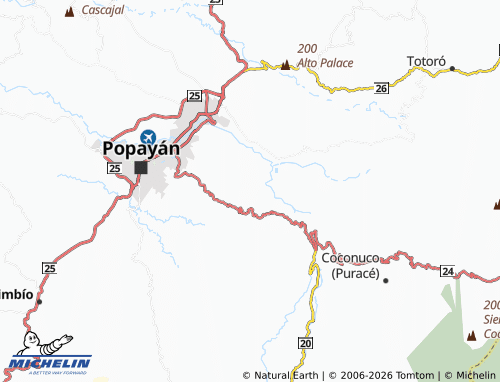 MICHELIN Santa Bárbara map - ViaMichelin