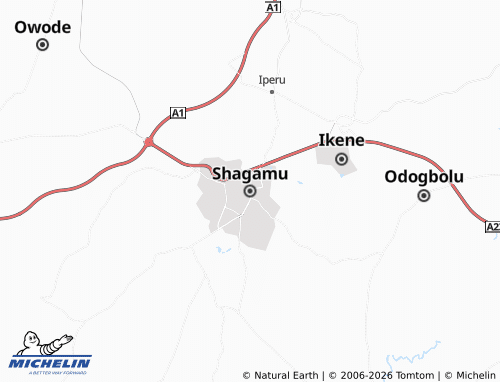 Carte MICHELIN Shagamu - ViaMichelin