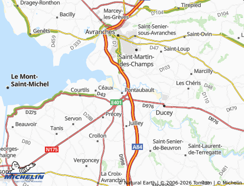MICHELIN Pontaubault map - ViaMichelin