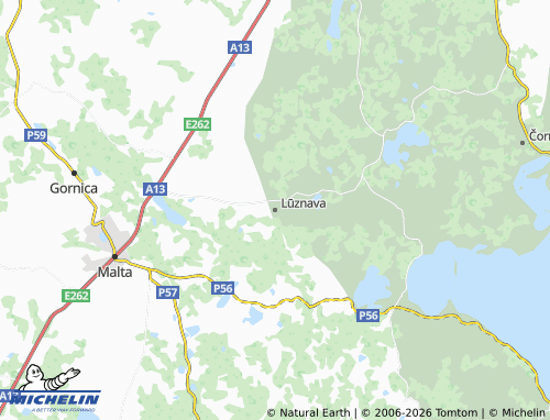 Mapa MICHELIN Lūznavas pagasts - ViaMichelin